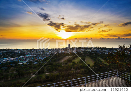 View point Hua Hin city at sunrise View point Hua Hin city at sunrise 13921430