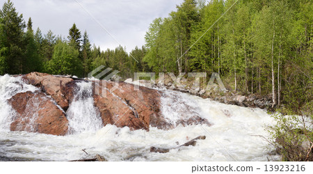 Panoramic photo of a waterfall Panoramic photo of a waterfall 13923216