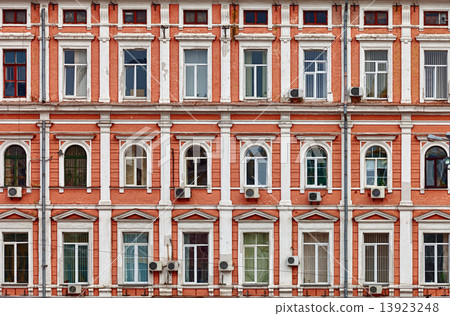 Facade of a house. Old architecture. Facade of a house. Old architecture. 13923248