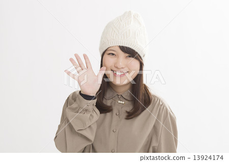 戴著針織帽的可愛女孩 13924174