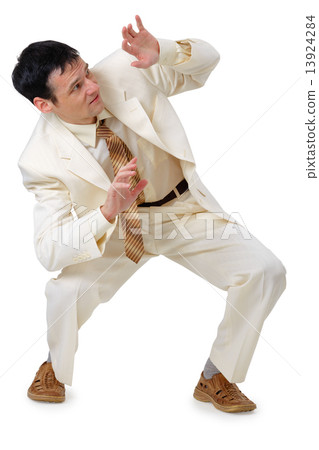 Man got scared and sat down 13924284