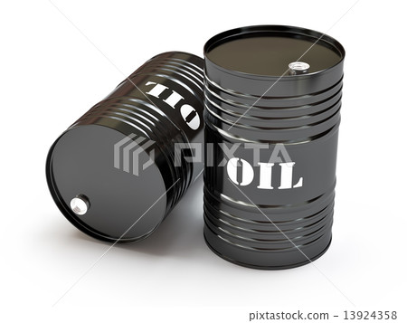 Black oil barrels 13924358