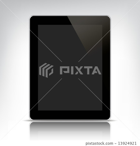 vector black tablet pc with empty screen vector black tablet pc with empty screen 13924921