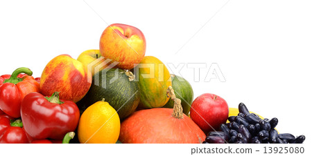 assortment of fresh fruits and vegetables 13925080