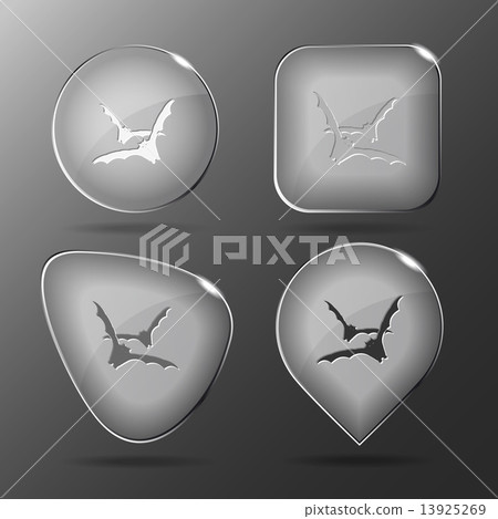 Bats. Glass buttons. Vector illustration. Bats. Glass buttons. Vector illustration. 13925269
