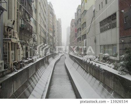 Winter scene of Shibuya River Winter scene of Shibuya River 13926534