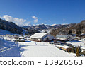 A village where you can see the Alps 13926563