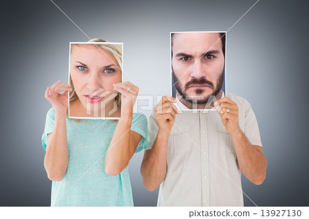 Composite image of portrait of an angry businessman 13927130