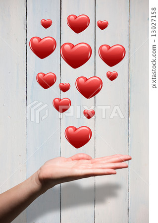 Composite image of hand showing 13927158