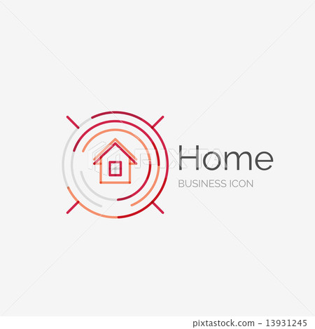 Thin line neat design logo, home idea 13931245
