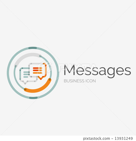 Thin line neat design logo, messages concept Thin line neat design logo, messages concept 13931249