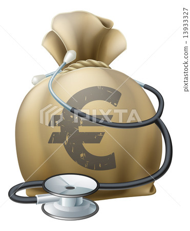 Euro Money Sack and Stethoscope Euro Money Sack and Stethoscope 13933327