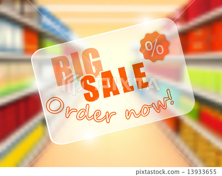 Big sale in supermarket, concept poster Big sale in supermarket, concept poster 13933655