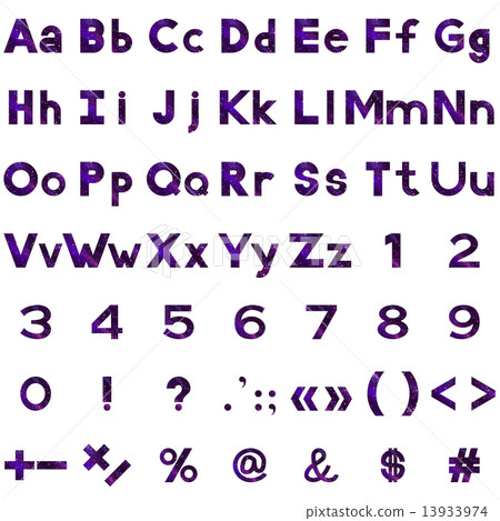 Alphabet, numbers and signs set, serpentines Alphabet, numbers and signs set, serpentines 13933974