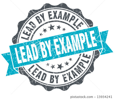 lead by example vintage turquoise seal isolated on white lead by example vintage turquoise seal isolated on white 13934241