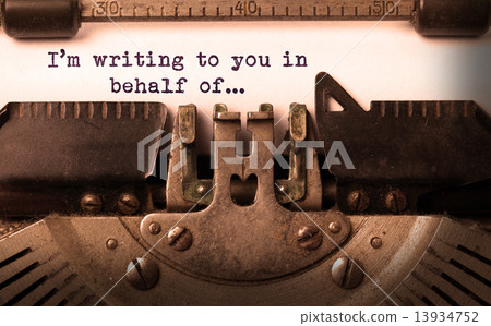 Vintage inscription made by old typewriter Vintage inscription made by old typewriter 13934752