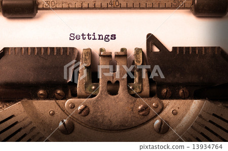 Vintage inscription made by old typewriter 13934764
