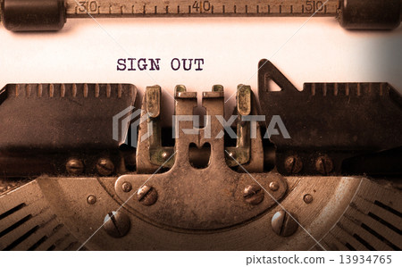 Vintage inscription made by old typewriter Vintage inscription made by old typewriter 13934765