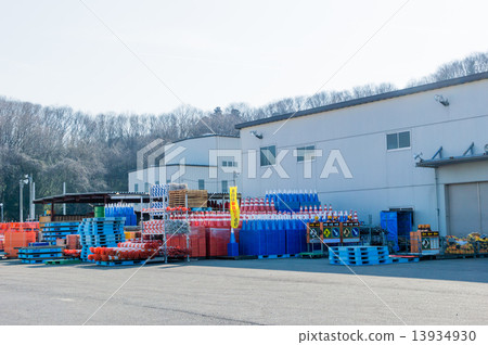 Materials storage site for road construction Materials storage site for road construction 13934930