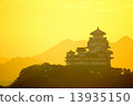 Himeji castle at dawn 13935150