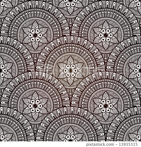 Vector Seamless Hand Drawn Doodle Pattern - Stock Illustration ...