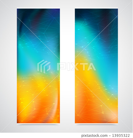 Vector network background abstract polygon triangle.  13935322