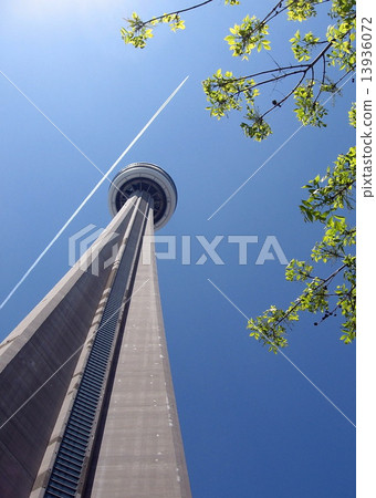 Looking up toward the top of the CN Tower - Toronto, Ontario, Ca 13936072