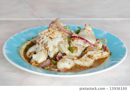 Spicy squid salad 13936189