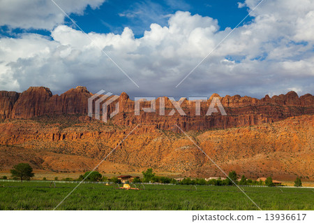 Beautiful rock formations in Moab near the Arches NP 13936617