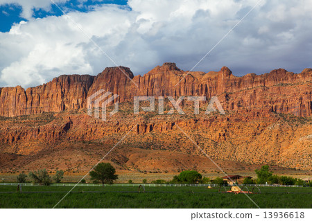 Beautiful rock formations in Moab near the Arches NP 13936618