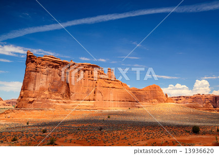 Beautiful rock formations in Arches National Park, Utah, USA 13936620
