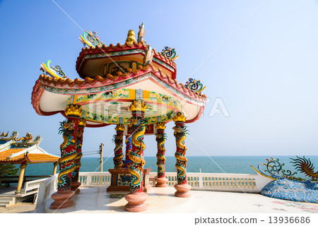 Traditional chinese  pavilion with sunny day, Hua Hin, Thailand 13936686