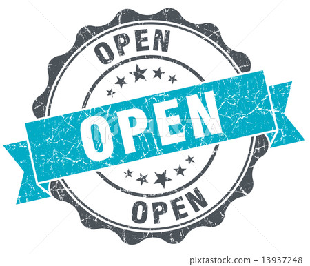 open vintage turquoise seal isolated on white 13937248