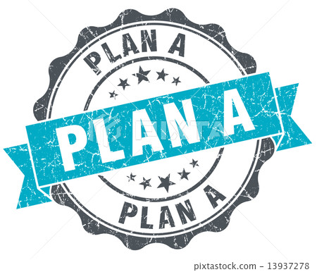 plan a vintage turquoise seal isolated on white plan a vintage turquoise seal isolated on white 13937278