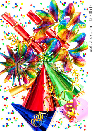 colorful party and holidays decorations background 13938512