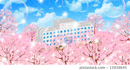 Sakura school background Sakura school background 13938645
