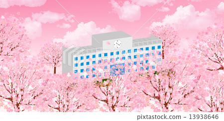 Sakura school background Sakura school background 13938646