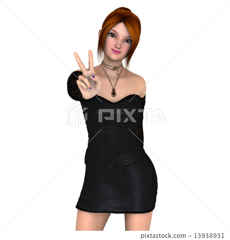 一個穿黑色連衣裙的女人 一個穿黑色連衣裙的女人 13938931