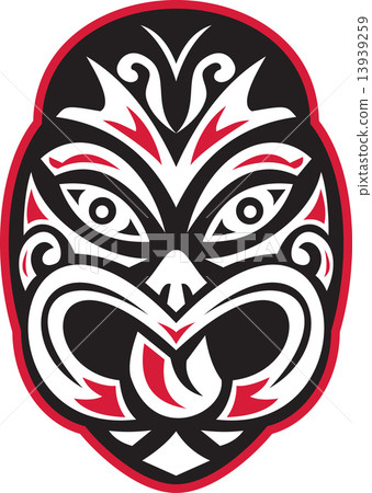 maori tiki moko tattoo mask 13939259