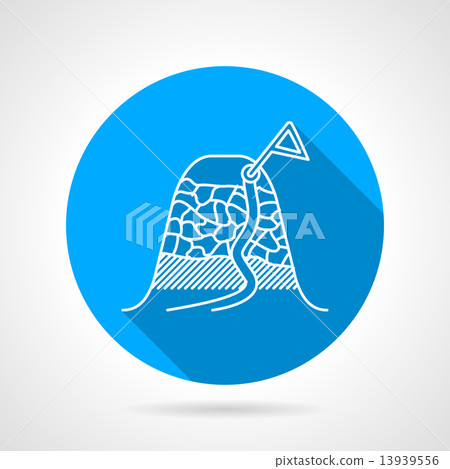 Mountain route round vector icon 13939556