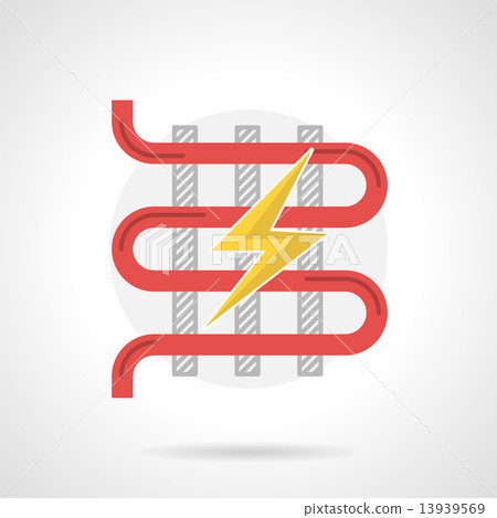 Colorful vector icon for electric heated floor Colorful vector icon for electric heated floor 13939569