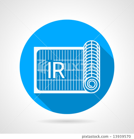 Blue flat vector icon for IR heated floor Blue flat vector icon for IR heated floor 13939570
