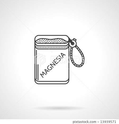 Black vector icon for magnesium bag 13939571