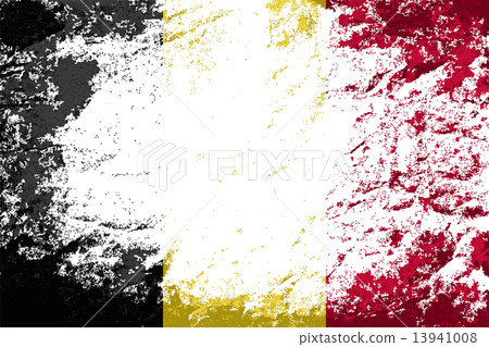 Belgian flag. Grunge background. Vector illustration 13941008