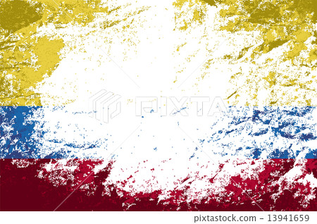 Colombian flag. Grunge background. Vector illustration Colombian flag. Grunge background. Vector illustration 13941659