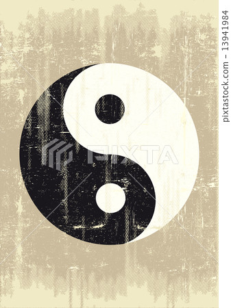 grunge yin yang 13941984