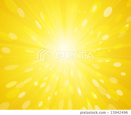 Yellow sunny rays background 13942496