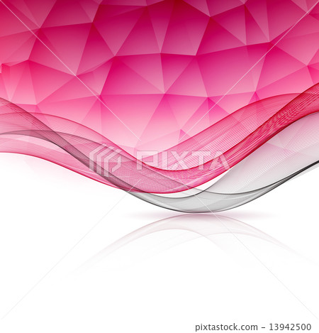 Abstract color template background with wave and low poly Abstract color template background with wave and low poly 13942500