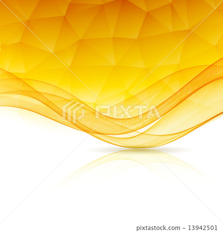 Abstract color template background with wave and low poly 13942501