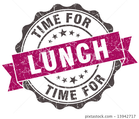 time for lunch grunge violet seal isolated on white time for lunch grunge violet seal isolated on white 13942717